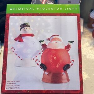 Whimsical Santa and Snowman Holiday Projector Light